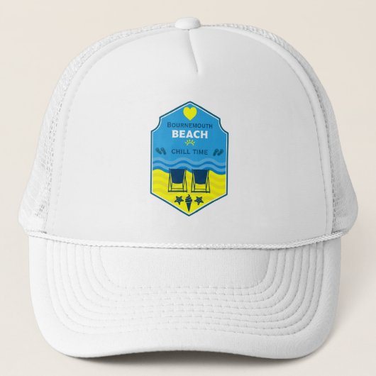 Brits cadeau met strandthema trucker pet (Voorkant)