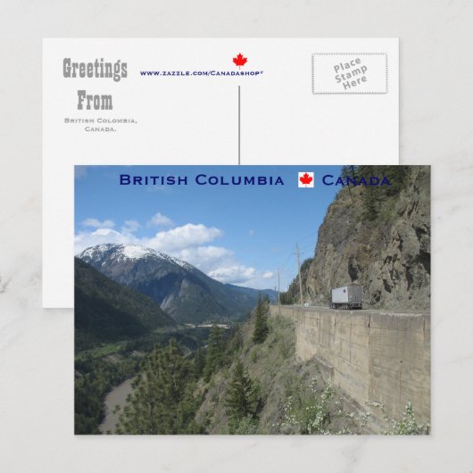 Brits Colombia Canada Briefkaart (Voorkant / Achterkant)