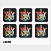 Brits Colombiaanse wapenschild Vierkante Sticker (Vel)