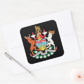 Brits Colombiaanse wapenschild Vierkante Sticker (Envelop)