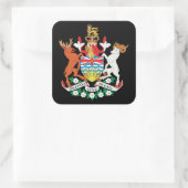 Brits Colombiaanse wapenschild Vierkante Sticker (Tas)