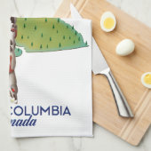 Brits-Columbia Canada kaart poster. Theedoek (Quarter Fold)