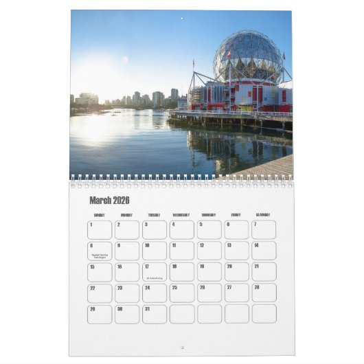 Brits-Columbia-Canada kalender (Mar 2026)