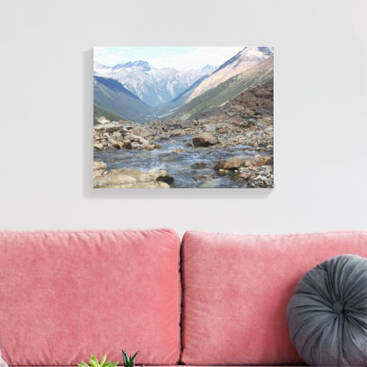 Brits-Columbia Canadese Glacial Creek Canvas (Insitu (Woonkamer))