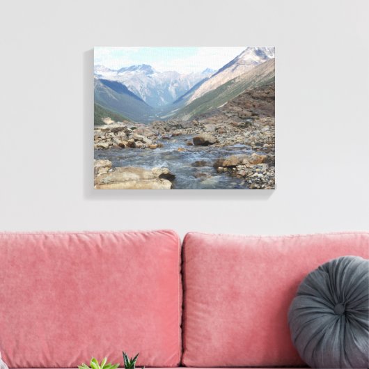 Brits-Columbia Canadese Glacial Creek Canvas (Insitu (Woonkamer))