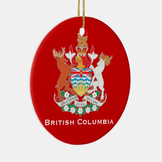 Brits Columbia* kerstversiering Keramisch Ornament (Rechts)