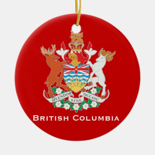 Brits Columbia* kerstversiering Keramisch Ornament (Voorkant)