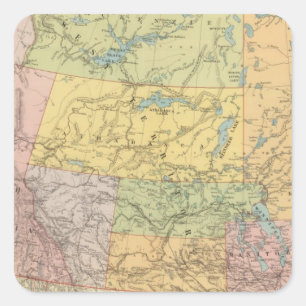 Brits Columbia, noordwestelijke Territorium Vierkante Sticker