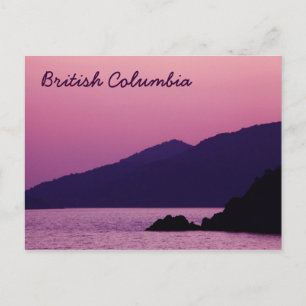 Brits-Columbia paarse berg zonsondergang ansichtka Briefkaart