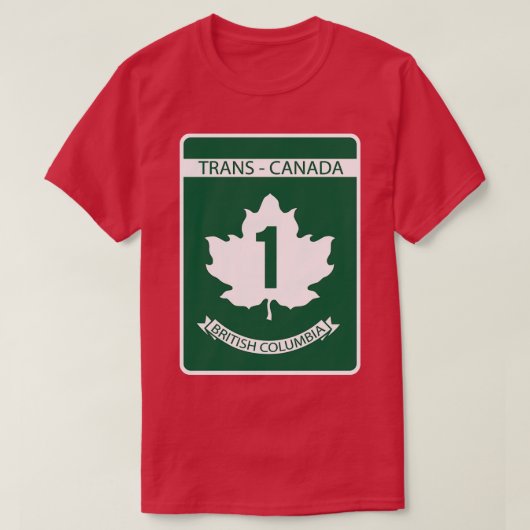 Brits-Columbia Teken van Trans Canada T-shirt (Design voorkant)