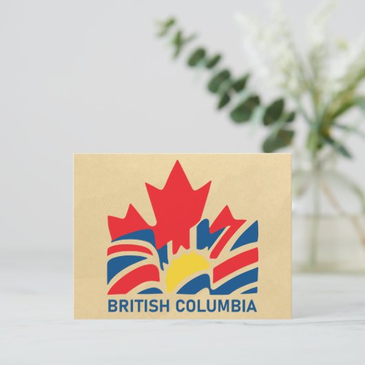 Brits-Columbia Vlag Canada  Souvenirs Briefkaart (Staand voorkant)