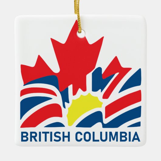 Brits-Columbia Vlag Canada  Souvenirs Keramisch Ornament (Voorkant)