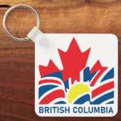 Brits-Columbia Vlag Canada  Souvenirs Sleutelhanger (Voorkant)