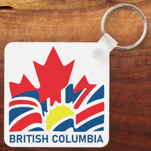 Brits-Columbia Vlag Canada Souvenirs Sleutelhanger (Achterkant)