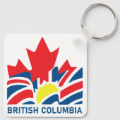 Brits-Columbia Vlag Canada  Souvenirs Sleutelhanger (Achterkant)