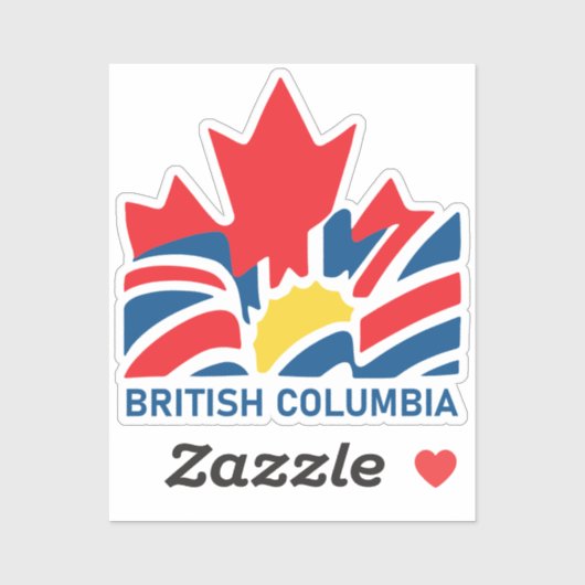 Brits-Columbia Vlag Canada  Souvenirs Sticker (Vel)