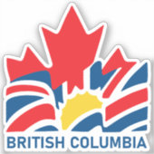 Brits-Columbia Vlag Canada  Souvenirs Sticker (Voorkant)