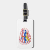 Brits-Columbia-vlag — Carabiner Bagagelabel (Voorkant verticaal)