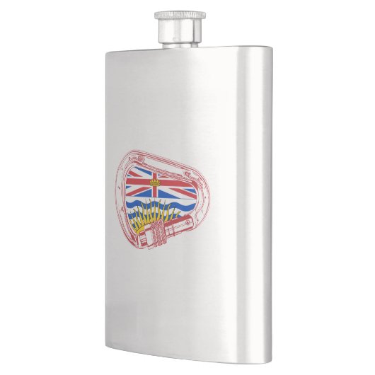 Brits-Columbia-vlag — Carabiner Flacon (Links)