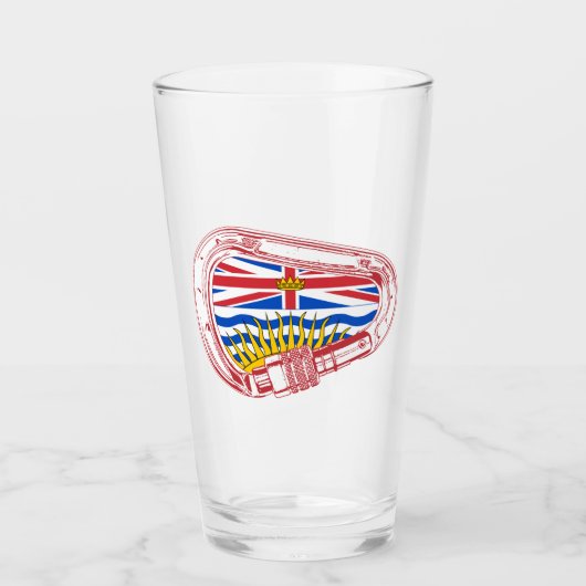 Brits-Columbia-vlag — Carabiner Glas (Voorkant)