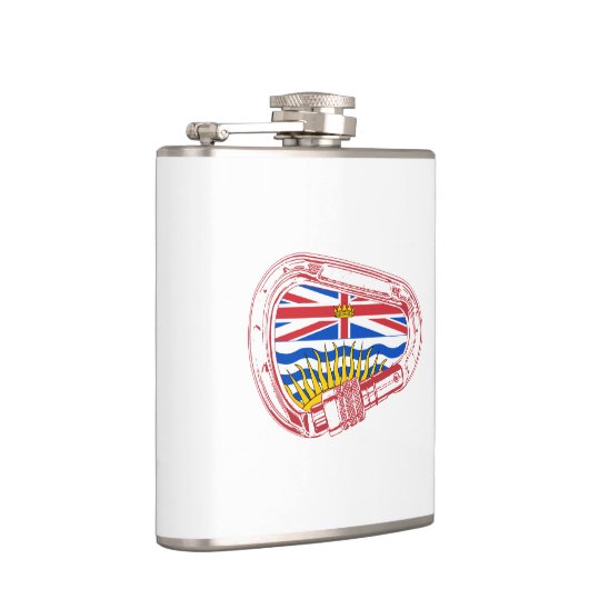 Brits-Columbia-vlag — Carabiner Heupfles (Rechts)