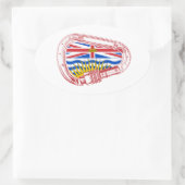 Brits-Columbia-vlag — Carabiner Ovale Sticker (Tas)