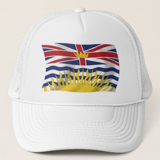 Brits-Columbia Vlag Hoed Trucker Pet (Voorkant)