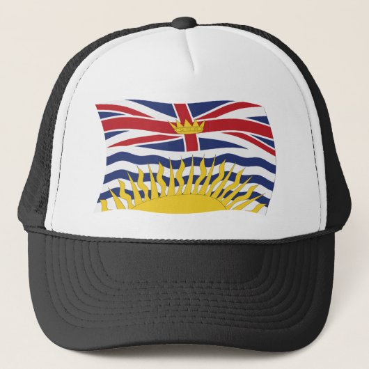 Brits-Columbia Vlag Hoed Trucker Pet (Voorkant)