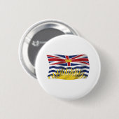 Brits-Columbia Vlag Knop Ronde Button 5,7 Cm (Voorkant /achterkant)