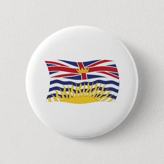 Brits-Columbia Vlag Knop Ronde Button 5,7 Cm (Voorkant)