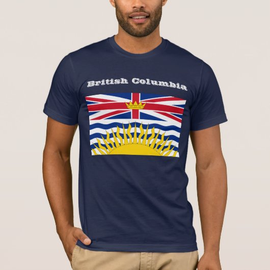 Brits Columbia Vlag T-shirt (Voorkant)