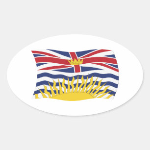 Brits-Columbia Vlagsticker Ovale Sticker