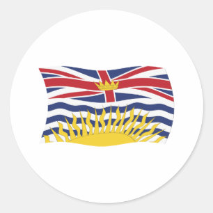 Brits-Columbia Vlagsticker Ronde Sticker