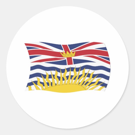 Brits-Columbia Vlagsticker Ronde Sticker (Voorkant)