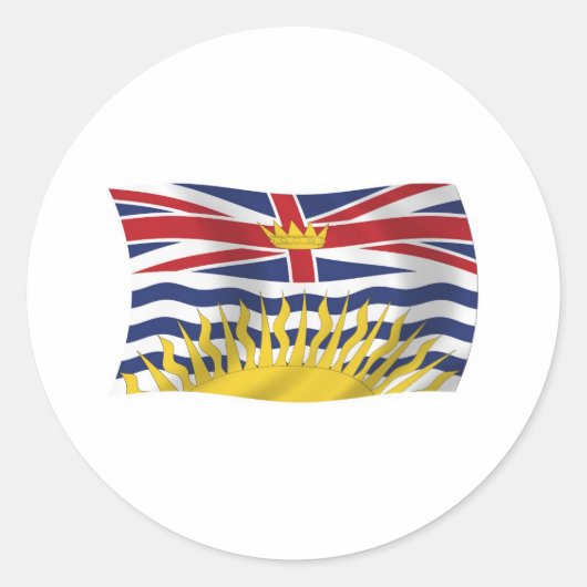 Brits-Columbia Vlagsticker Ronde Sticker (Voorkant)