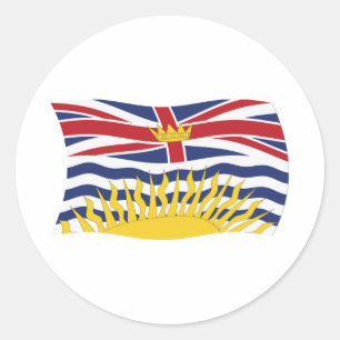 Brits-Columbia Vlagsticker Ronde Sticker