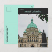 Brits-Columbiaanse parlementsgebouwen Canada Briefkaart (Voorkant / Achterkant)
