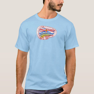 Brits-Columbiaanse Vlag Klim Carabiner T-shirt