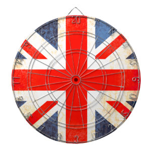 Brits dartbord met ouderwetse vlag