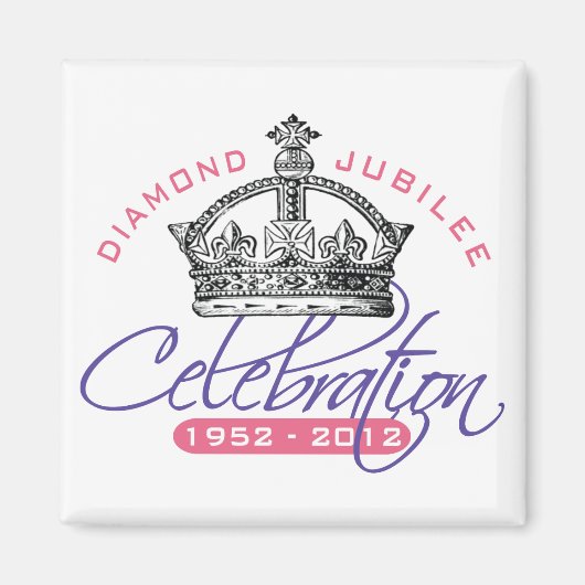 Brits diamanten jubileum - Royal Souvenir Magneet (Voorkant)