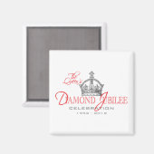 Brits diamanten jubileum - Royal Souvenir Magneet (Voorkant / Achterkant)