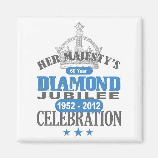 Brits diamanten jubileum - Royal Souvenir Magneet (Voorkant)