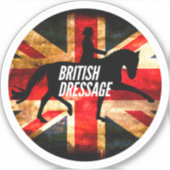 Brits Dressuur grafisch ontwerp Sticker (Voorkant)