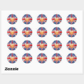 Brits Drink team. Grappig bier Ronde Sticker (Vel)