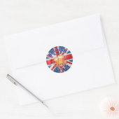 Brits Drink team. Grappig bier Ronde Sticker (Envelop)