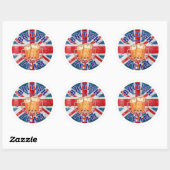 Brits Drink team. Grappig bier Ronde Sticker (Vel)