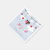 Brits en Amerikaans koninkrijk harten bruiloft Servet (Hoek)