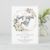 brits en groen boho modern , zoet 16 kaart (Staand voorkant)