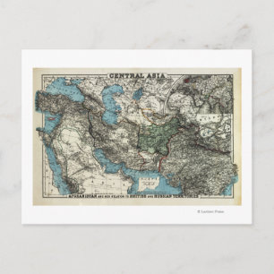 Brits en Russisch gebied van Afghanistan Briefkaart