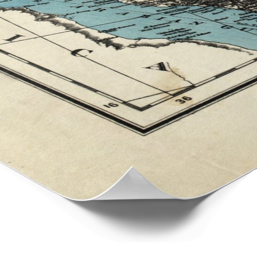 Brits en Russisch gebied van Afghanistan Poster (Hoek)